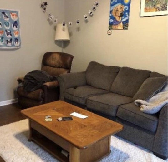 Living room after cleaning